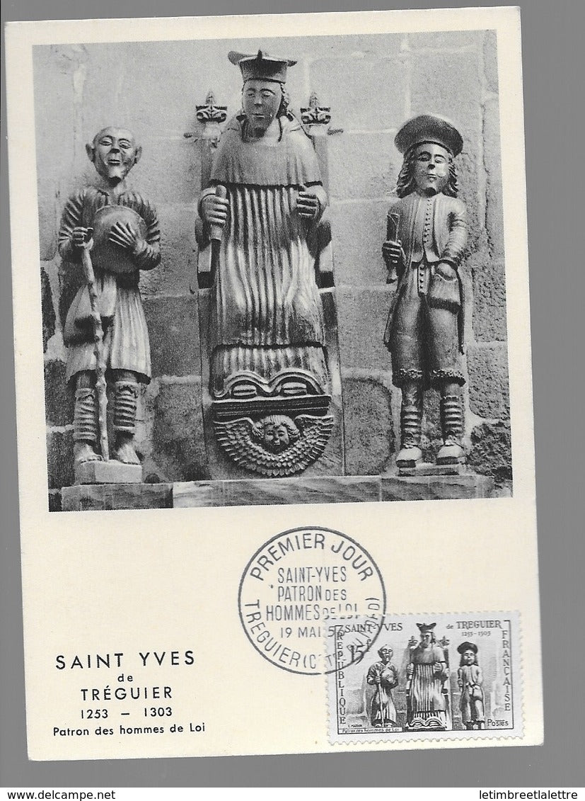 Carte maximum 1965 aint Yves de Tréguier