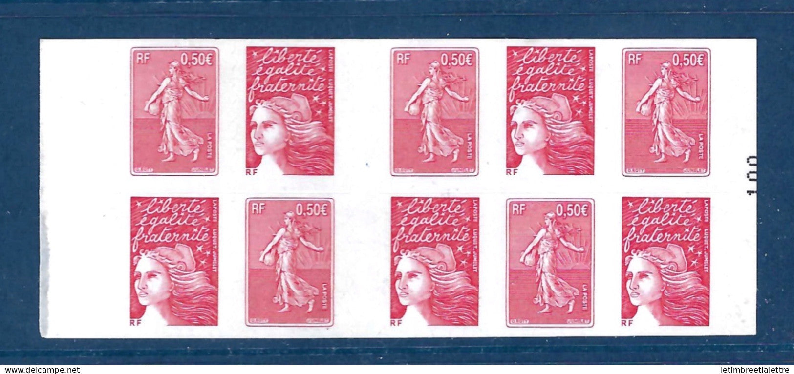 France - Carnet - YT n° 1511 - timbre yt n° 3619 - Semeuse de Roty - 2003