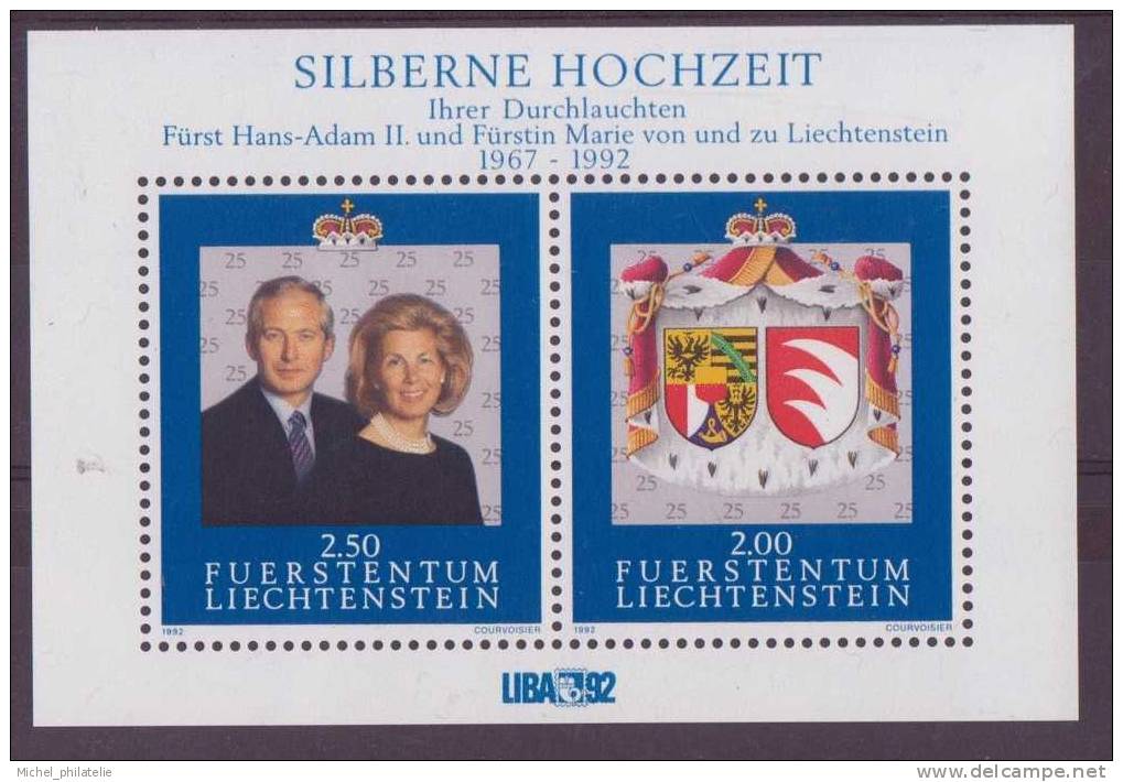 ⭐ Liechtenstein - YT bloc n° 17 ** - Neuf sans charnière - 1992 ⭐