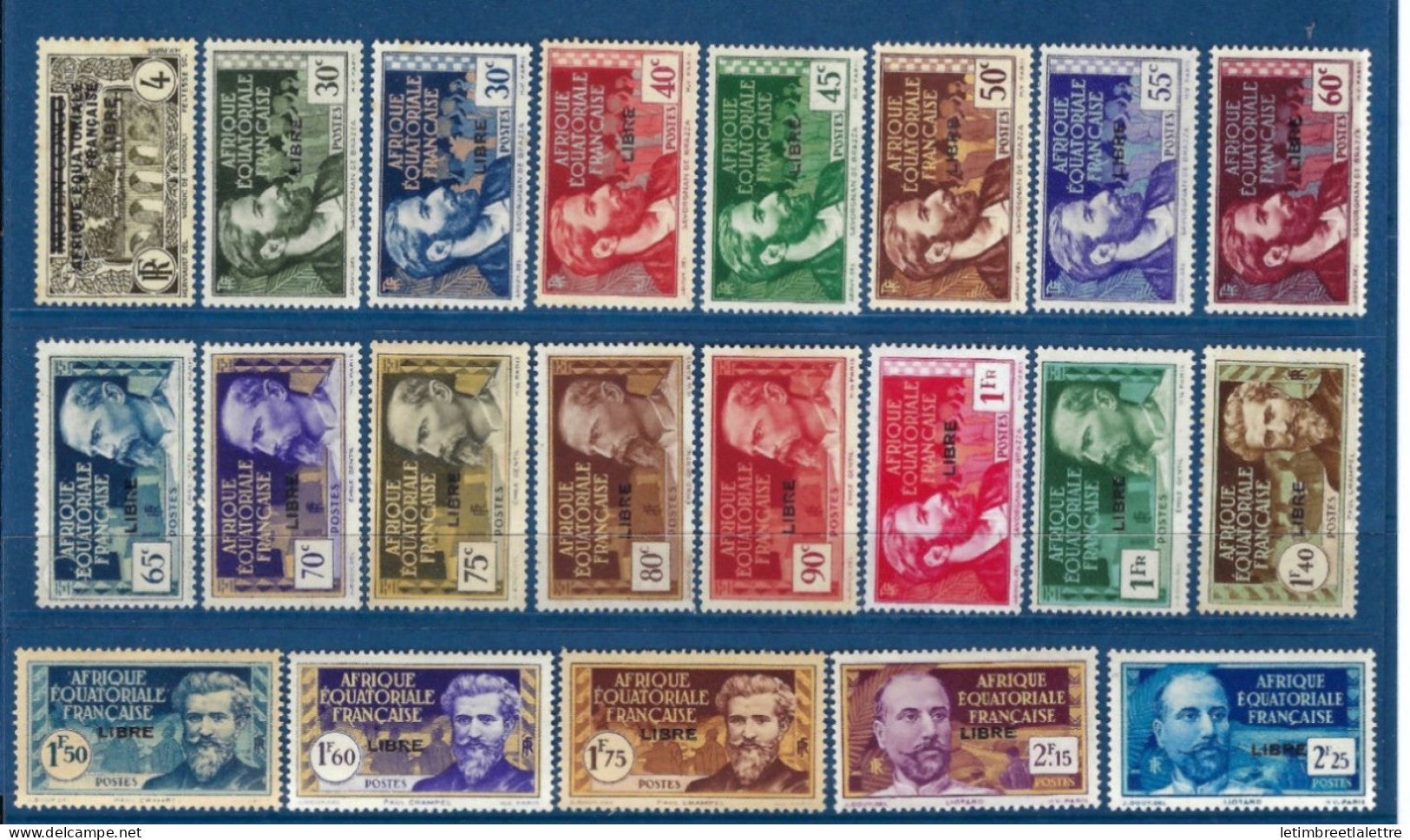 AEF - YT n° 102 à 123 ** - Neuf sans charnière - sans le 120 A et 120 B - 1940