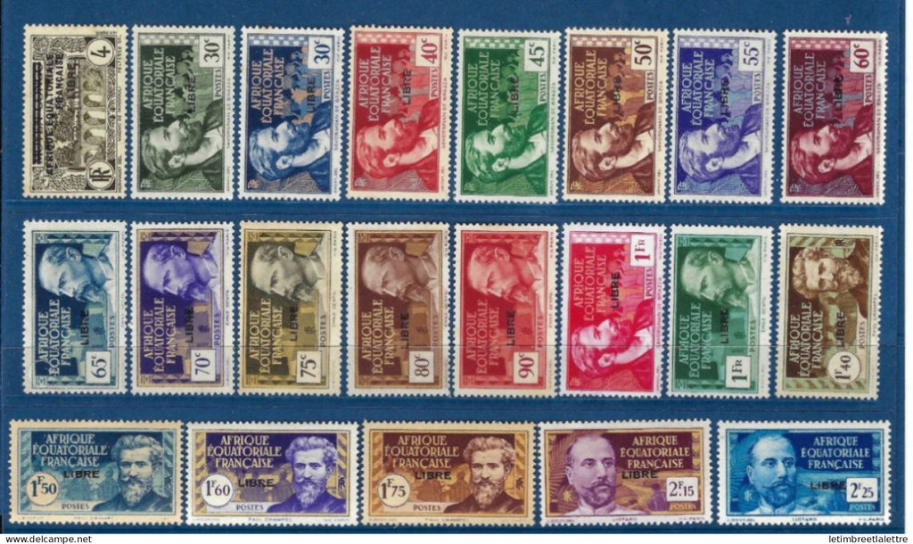 AEF - YT n° 102 à 123 ** - Neuf sans charnière - sans le 120 A et 120 B - 1940