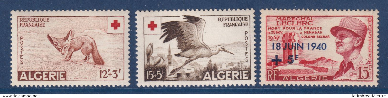 Algérie - YT n° 343 et 344 avec le n° 345 ** - neuf sans charnière - 1957