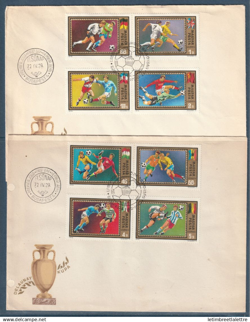 Hongrie - Premier jour - FDC - Budapest - Football - sport - coupe du monde - 1972