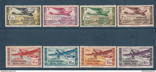 AEF - Poste Aérienne - YT n° 1 à 8 ** - Neuf sans charnière - 1936
