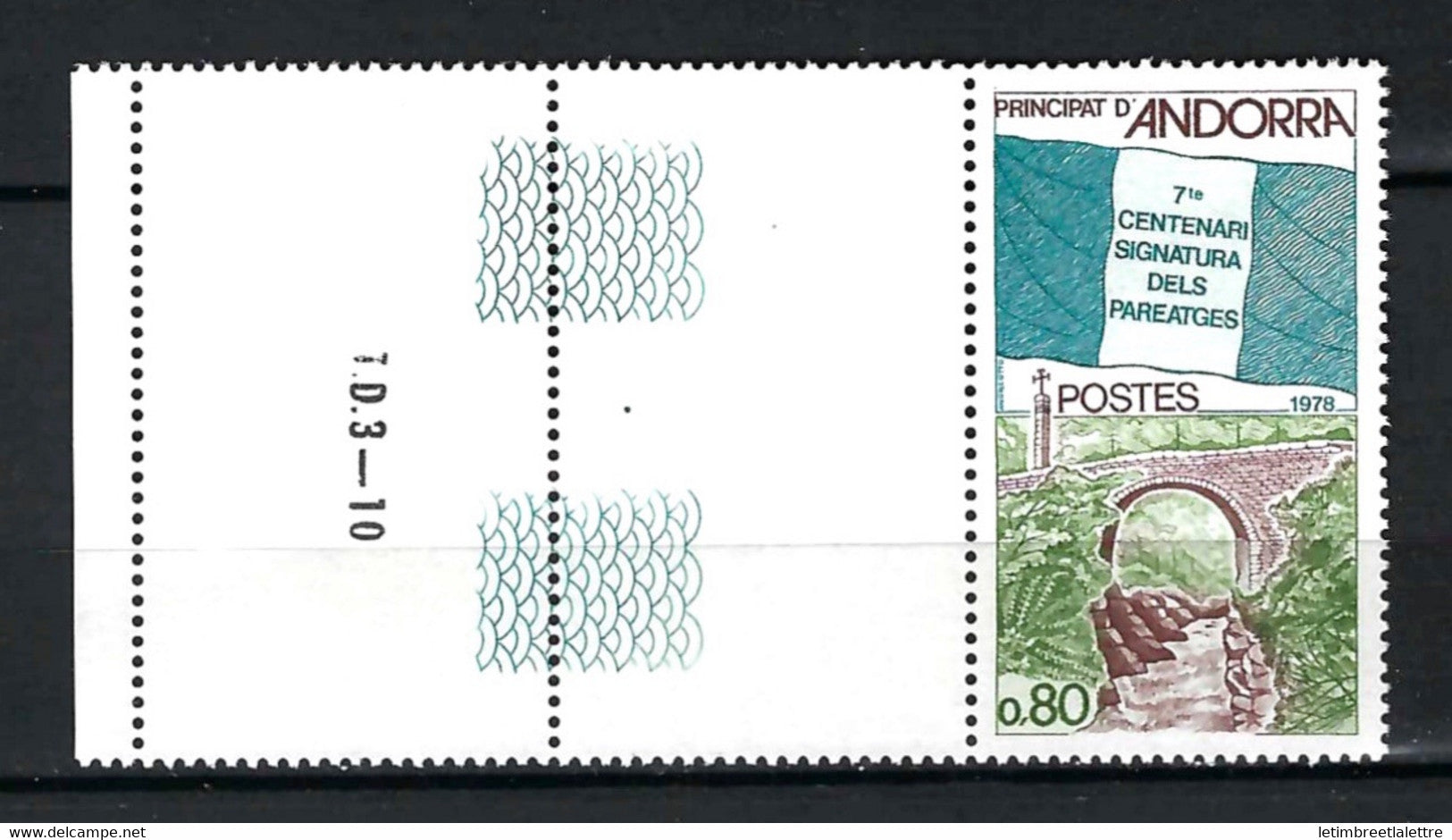 ⭐ Andorre Français - YT n° 268 ** - Neuf sans charnière - 1978 ⭐
