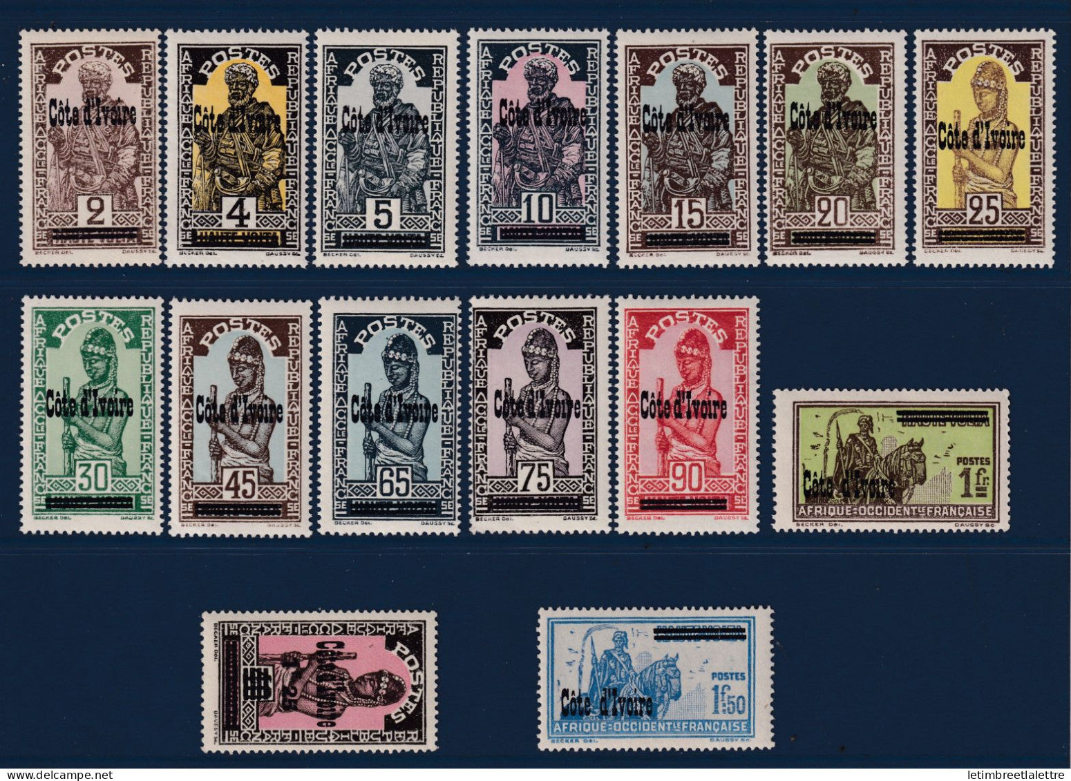 Côte d'Ivoire - YT n° 88 à 102 ** - Neuf sans charnière - 1933