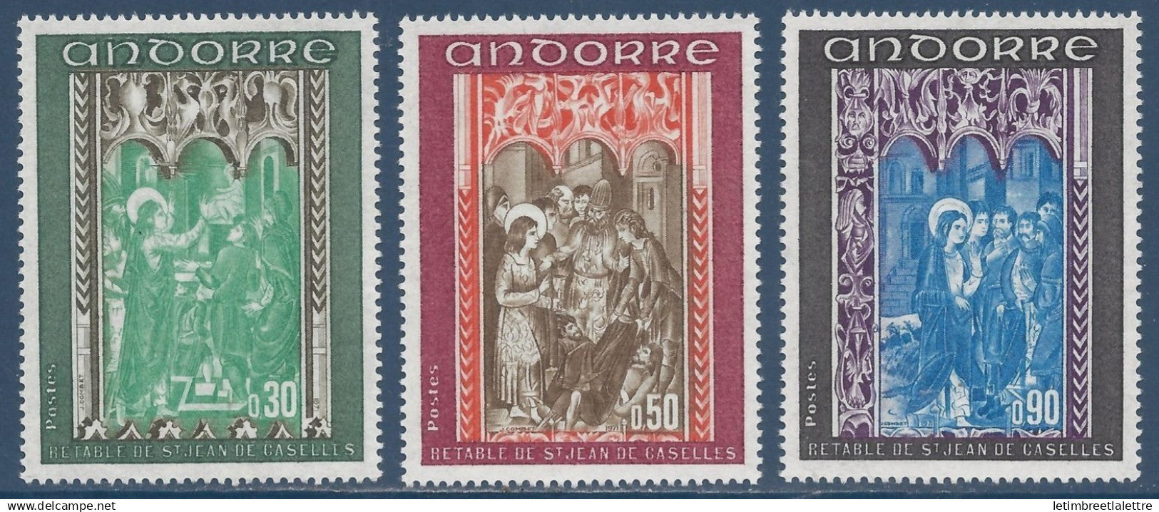 Andorre - YT n° 214 à 216 ** - Neuf sans charnière - 1971