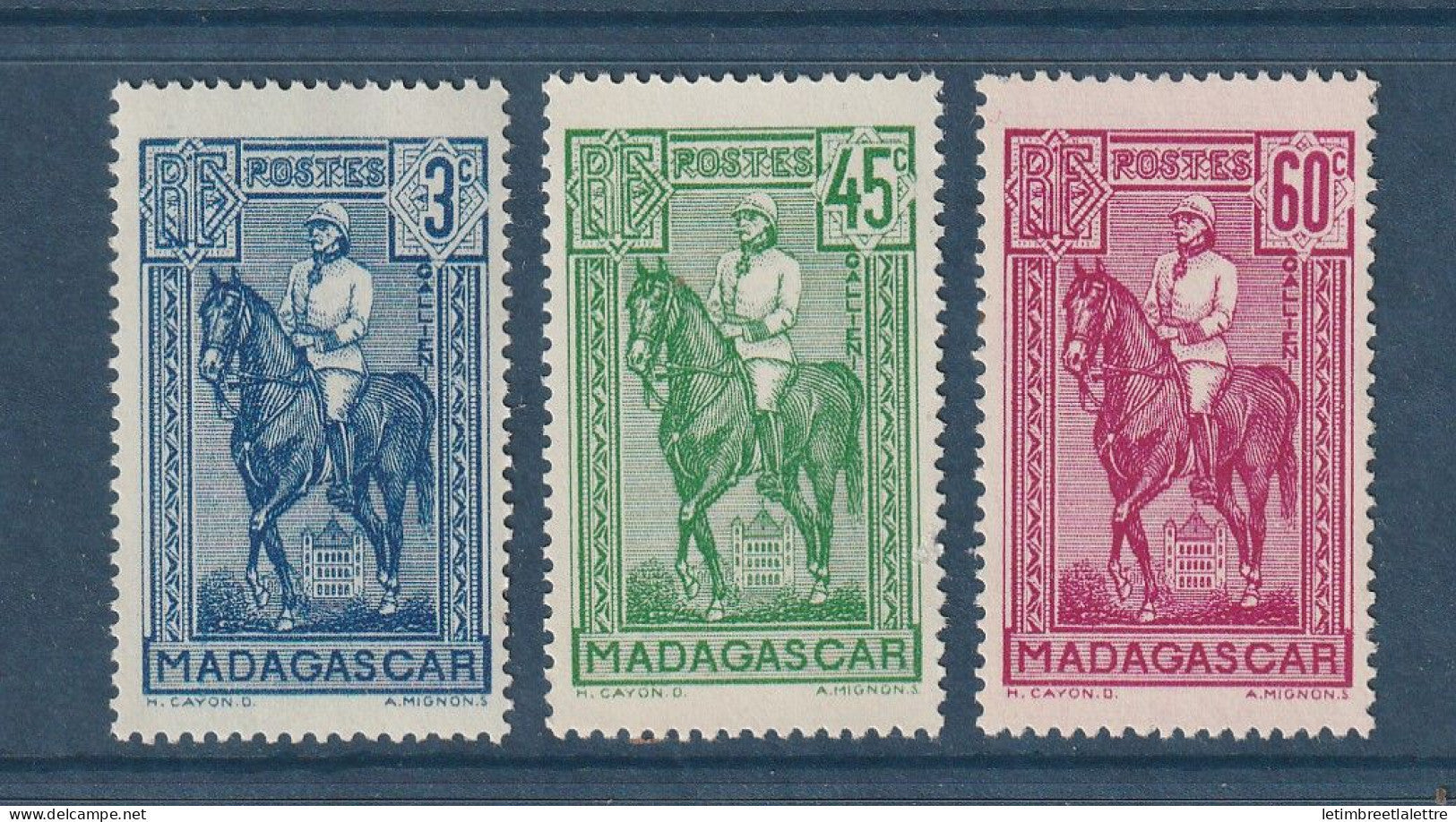 Madagascar - YT n° 214 à 216 ** - Neuf sans charnière - 1939 / 1940