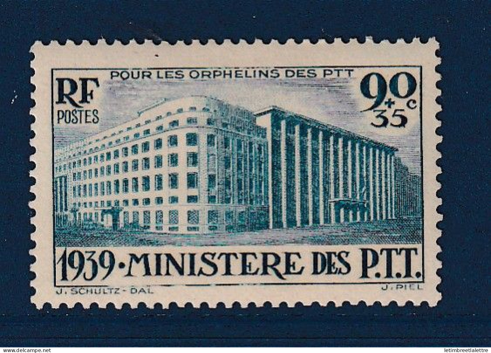 France - YT n° 424 * - Neuf avec charnière - Orphelins des PTT - 1939