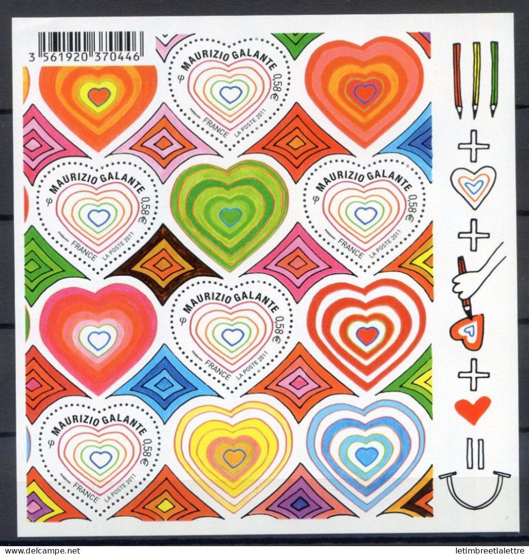 France - Bloc - YT n° 131 ** - Neuf sans charnière - saint Valentin - 2011
