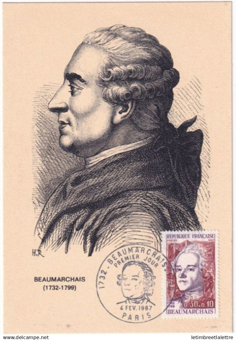 France - Carte maximum - 1967 Beaumarchais