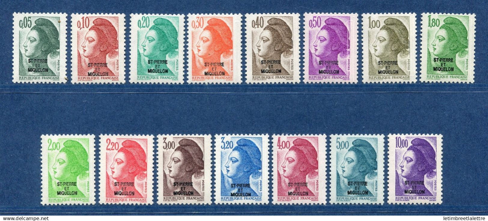 Saint Pierre et Miquelon - YT n° 455 à 469 ** - Neuf sans charnière - 1986
