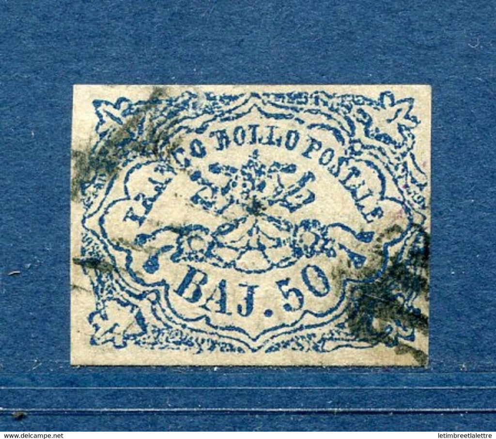 Italie - Eglise - YT n° 10 A - Oblitéré - timbre authentique - Signé - certificat maison possible - 1852 / 1864