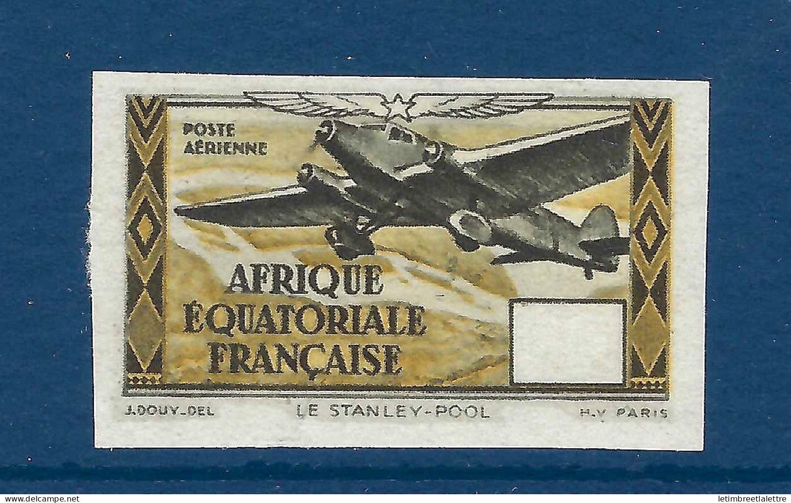 AEF - Poste aérienne - Variété - YT n° 37 a et b ** - Neuf sans charnière - non dentelé et sans valeur - 1943
