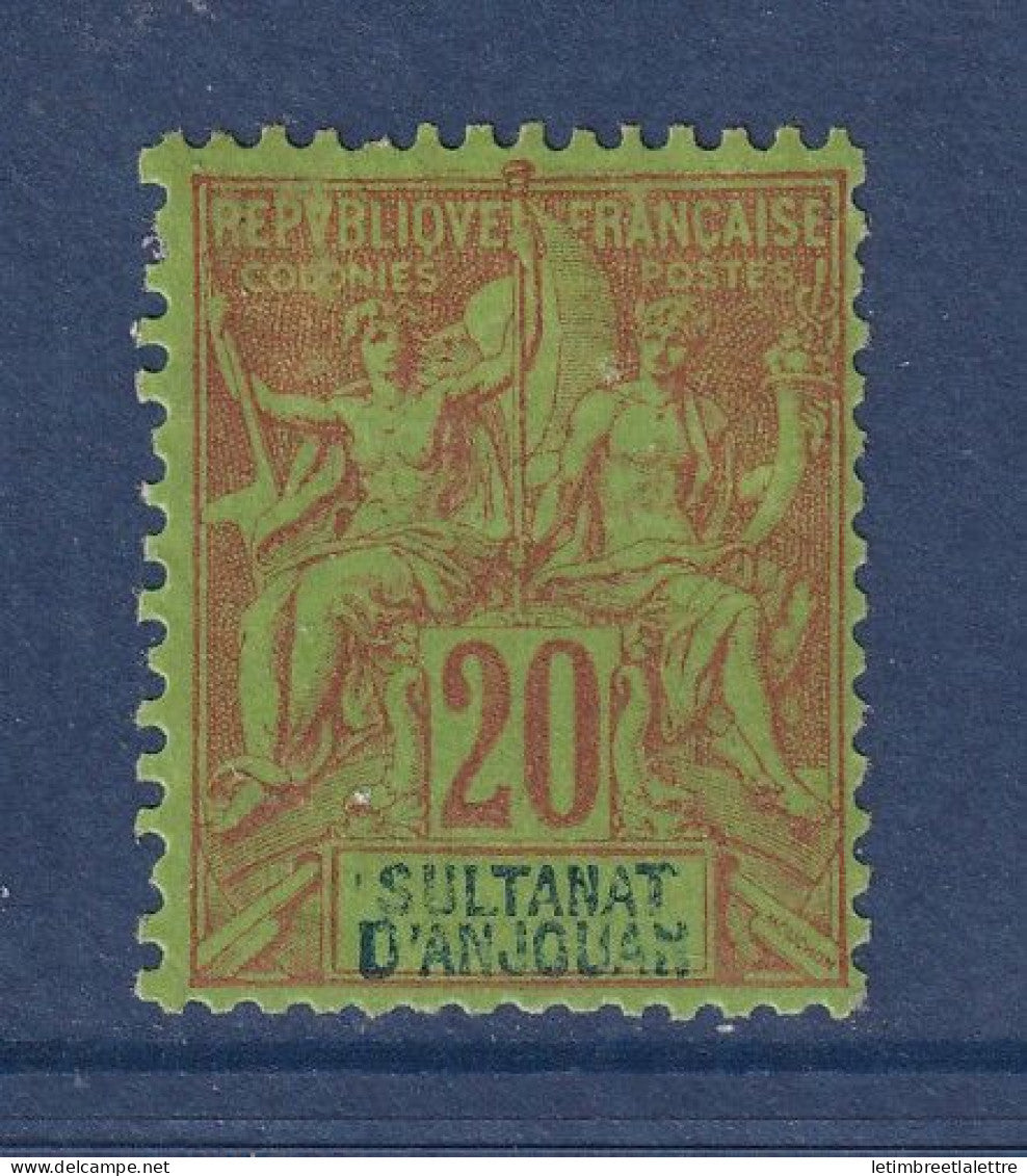Anjouan - YT n° 7 * - neuf avec charnière - 1892