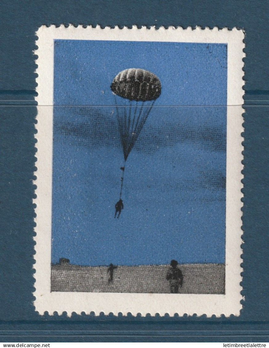 France - Vignette - thématique parachute - Parachutiste