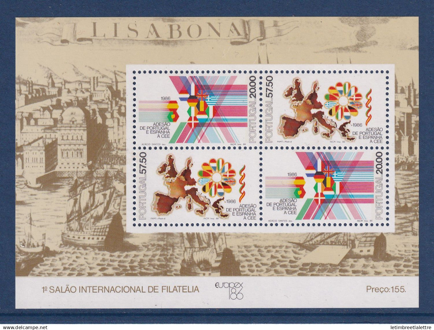 Portugal - YT bloc n° 53 ** - Neuf sans charnière  - 1986