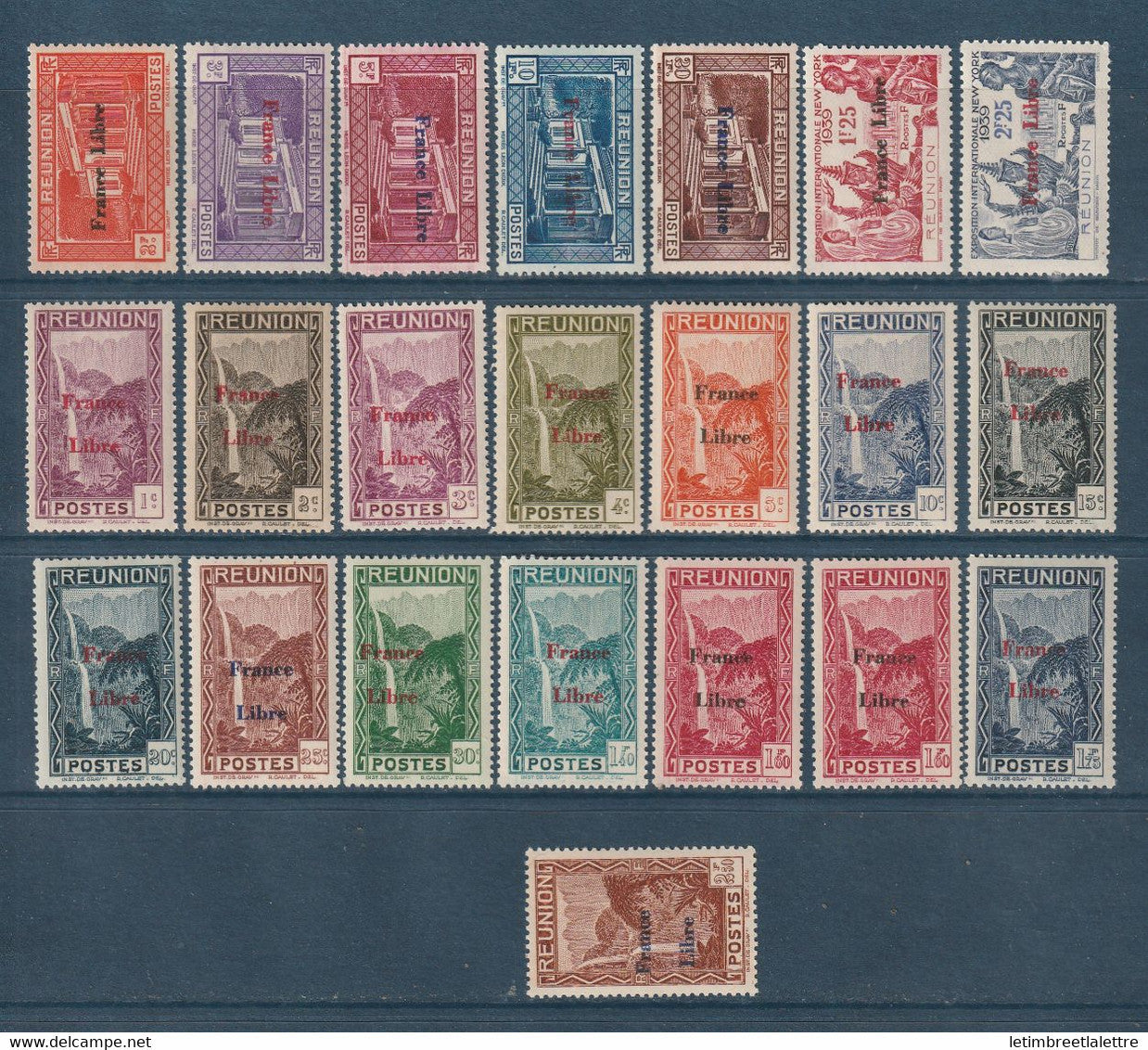 Réunion - YT n° 187 à 232 ** manque n° 189 n° 207 n° 210 et 231 - Neuf sans charnière - 1943
