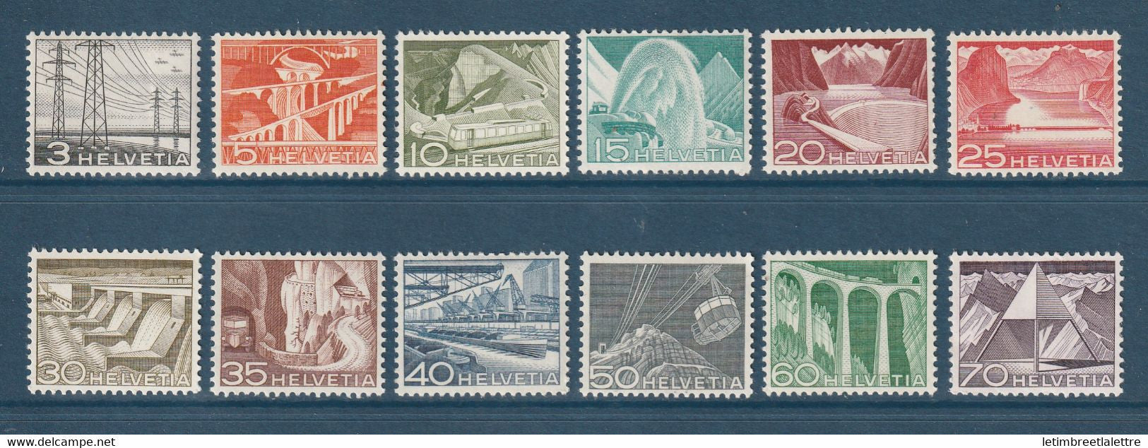 Suisse - YT n° 481 à 492 ** - Neuf sans charnière - 1949
