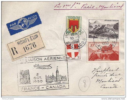 1ere liaison aérienne France Canada 2 Oct 1950