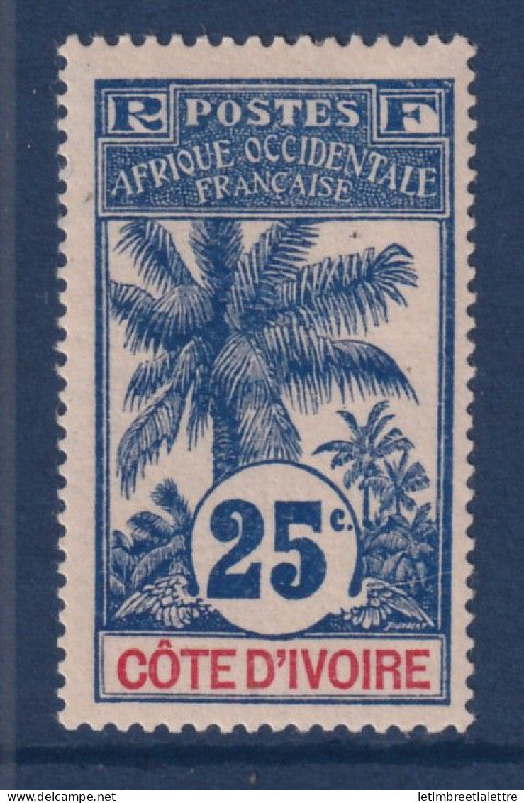 Côte d'Ivoire - YT n° 27 * - Neuf avec charnière - 1906 1907