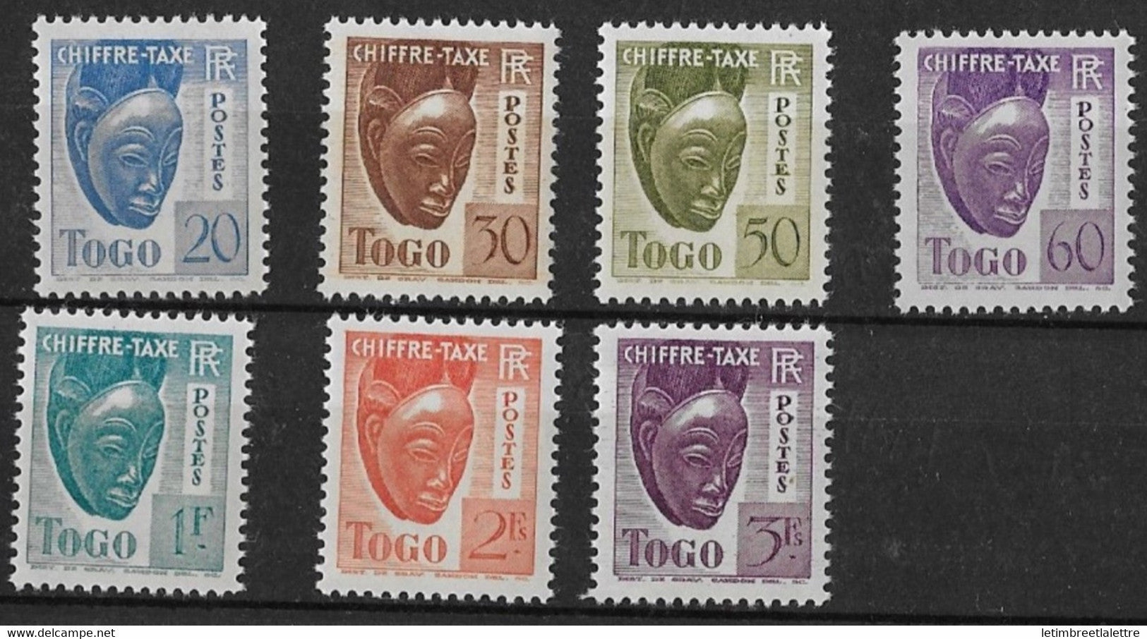 ⭐ Togo - Taxe - YT n° 25 à 31 ** - Neuf sans charnière - 1941 ⭐