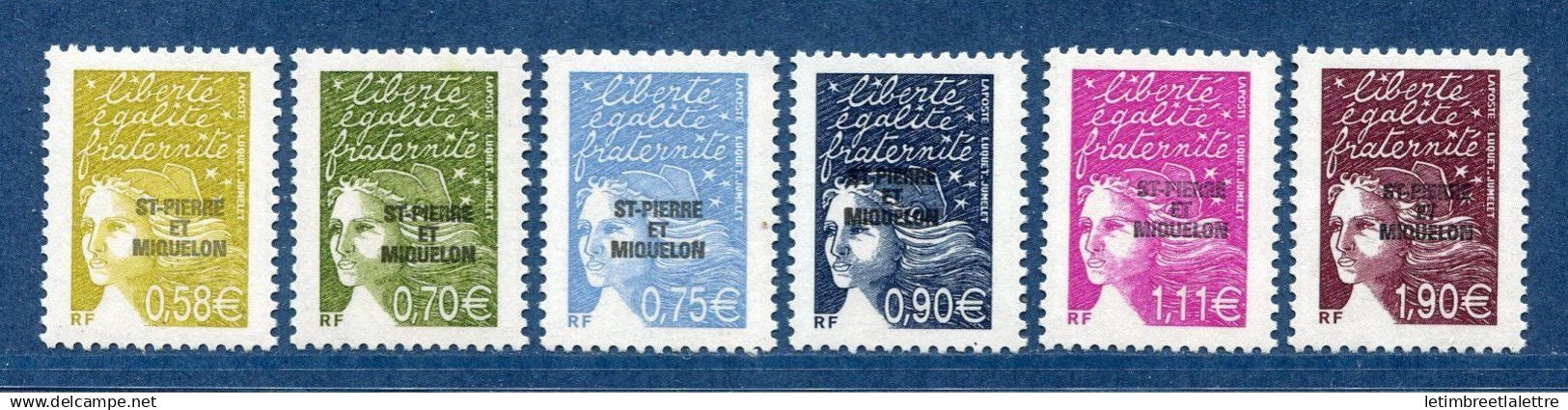 Saint Pierre et Miquelon - YT n° 800 à 805 ** - Neuf sans charnière - 2003