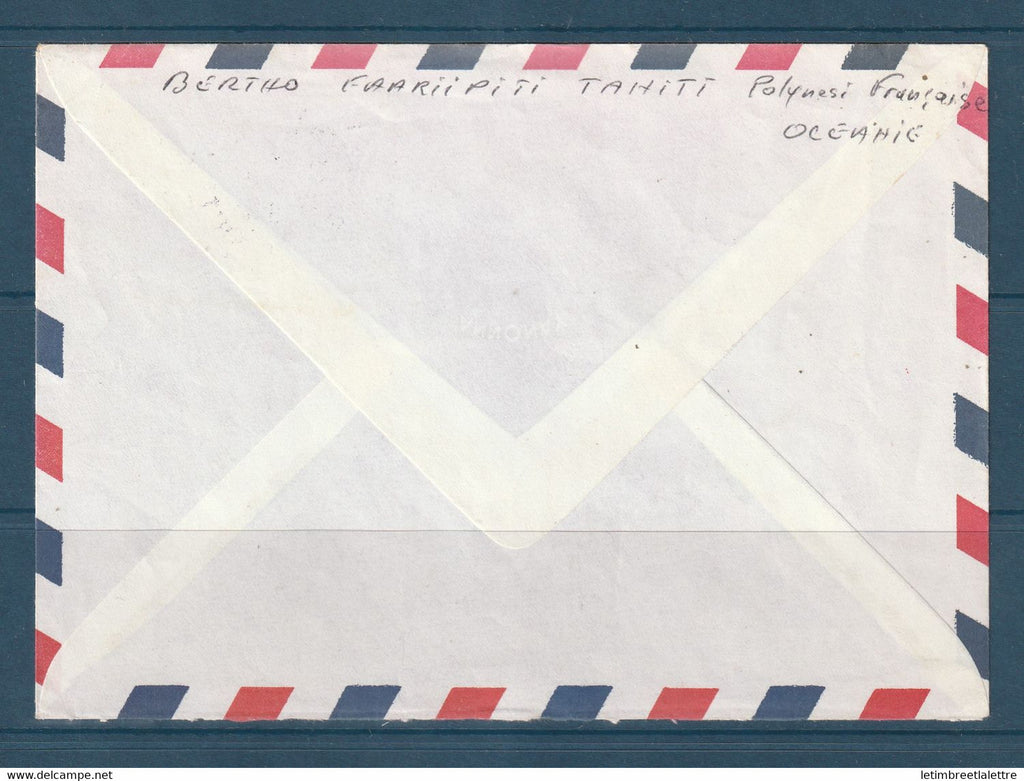 ⭐ Polynésie - Poste aérienne - YT n° 157 - enveloppe décorée de Tahiti ( Pirae ) pour la France - 1981 ⭐