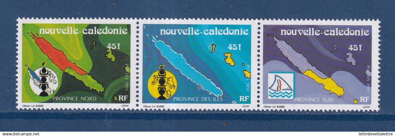 Nouvelle Calédonie - YT n° 611 à 613 A ** - Neuf sans charnière - 1991