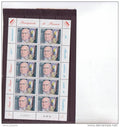 Monaco N°2476** planche de 10 timbres, neuf sans charniere  "portrait et boite d'allumette"