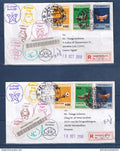 Myanmar - Birmanie - Burma - enveloppe recommandé pour l'Egypte et France - instruments de musique - Papillons - 2010
