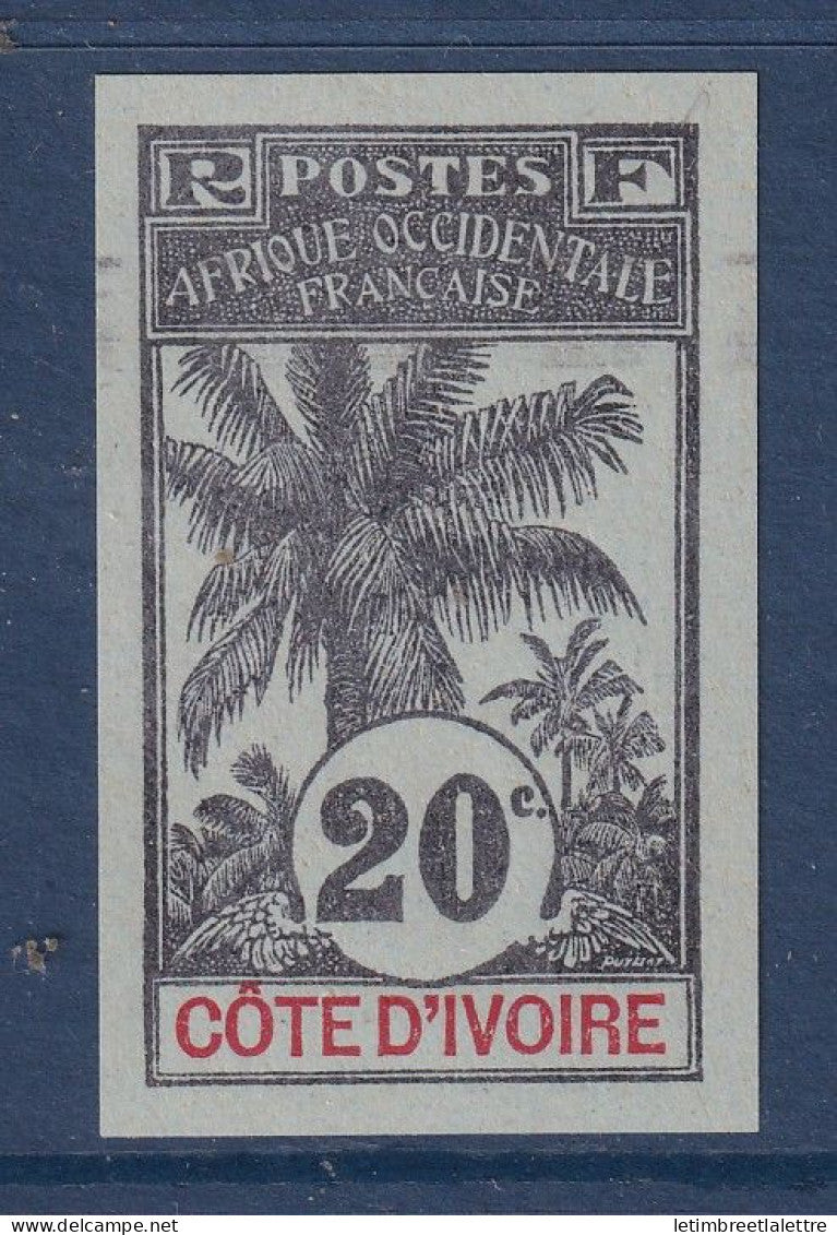 Côte d'Ivoire - YT n° 23 a non dentelé et sans gomme - neuf sans charnière - 1906 / 1907