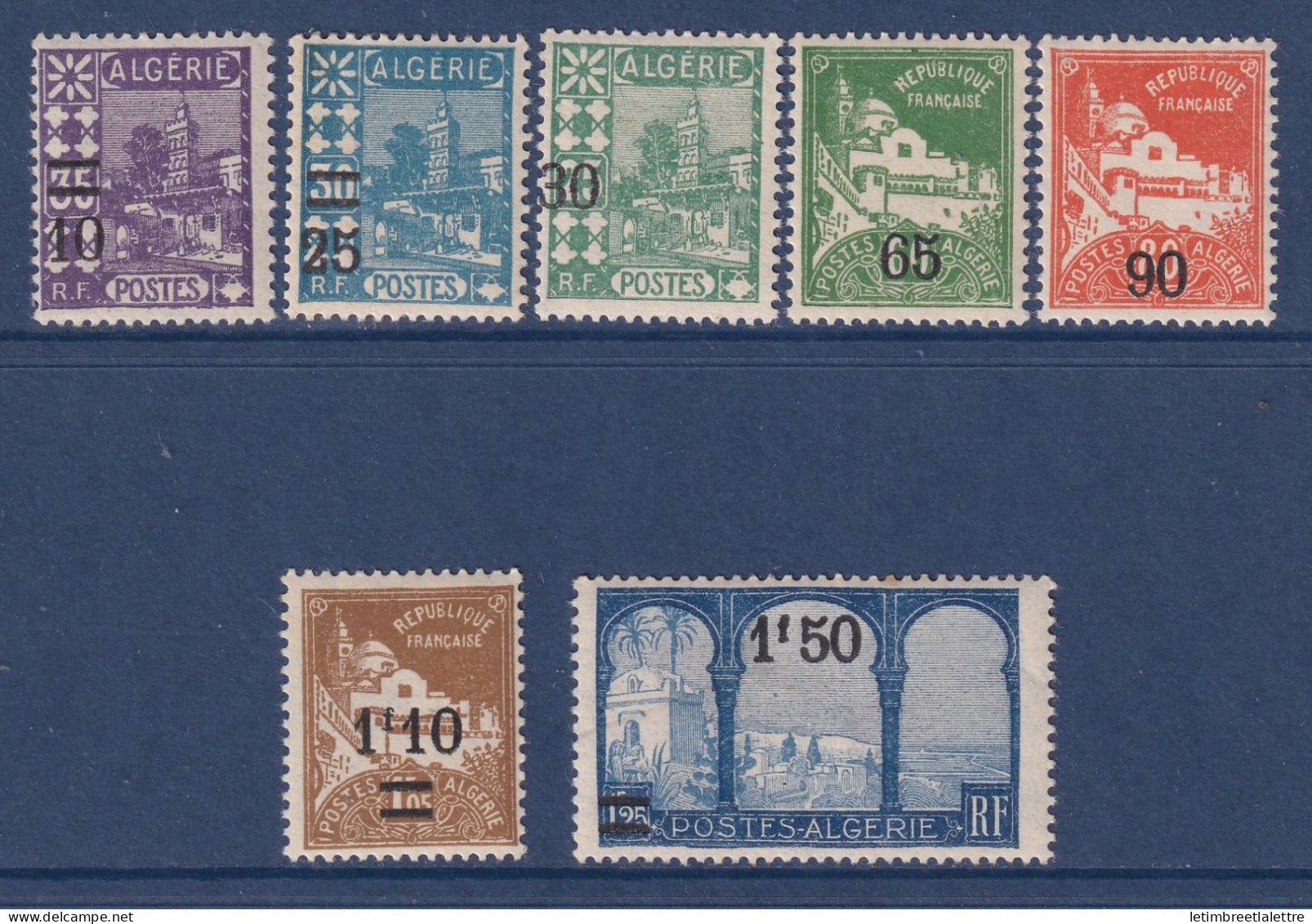 Algérie - YT n° 71 à 77 ** - Neuf sans charnière - 1927