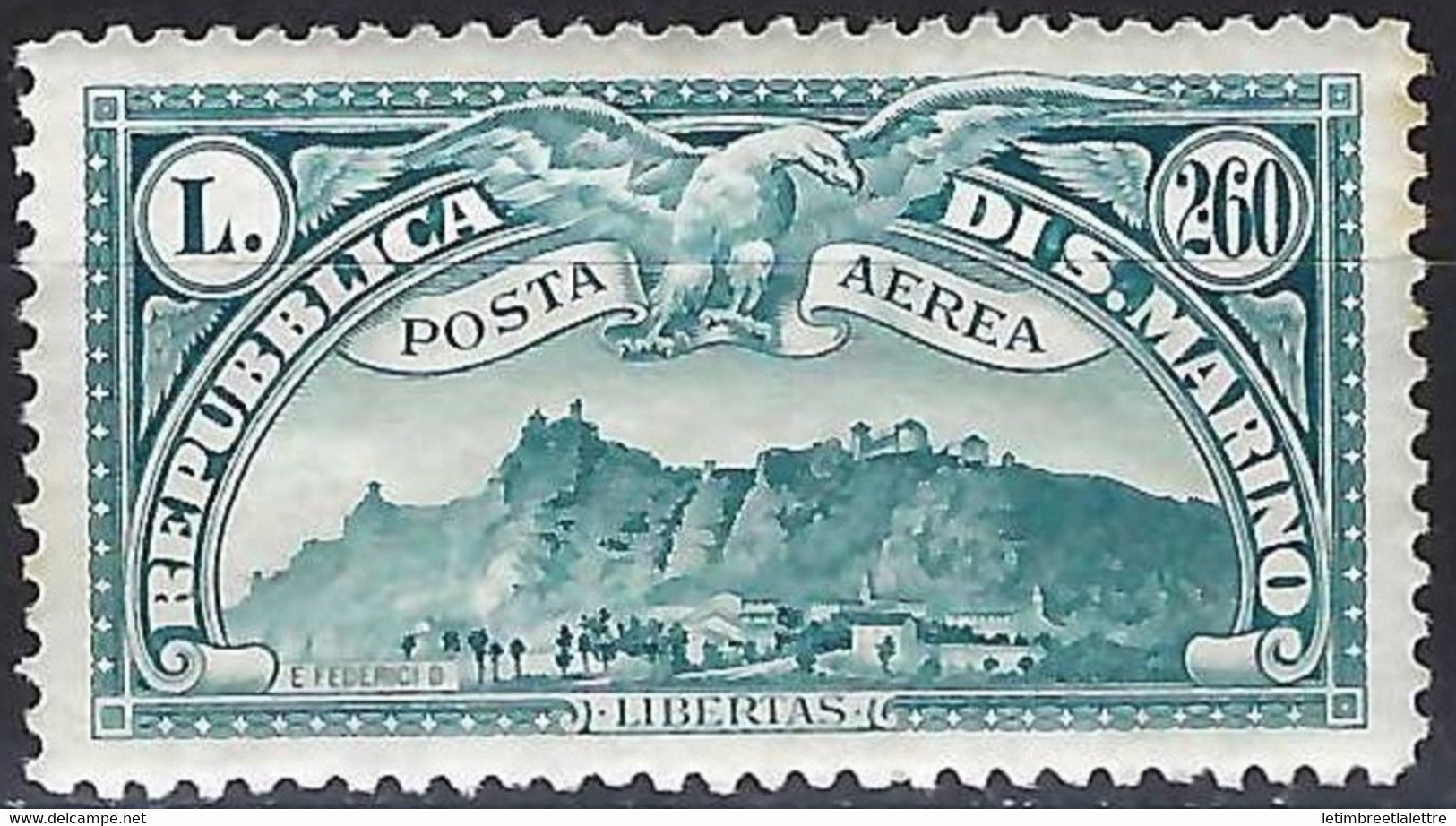 ⭐ Saint Marin - Poste Aérienne - YT N° 5 * - Neuf avec charnière - 1931 ⭐