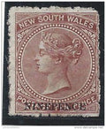 Colonie Anglaise, Nouvelle Galles du Sud, N° 52 * filigrane renversé
