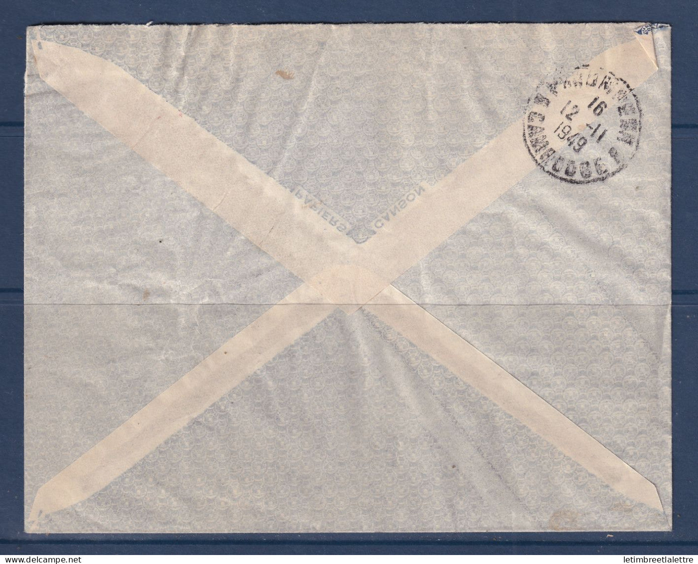 Indochine - lettre du Vietnam par avion pour la France - 1949