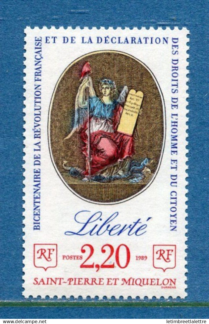 Saint Pierre et Miquelon - YT n° 499 ** - Neuf sans charnière - 1989