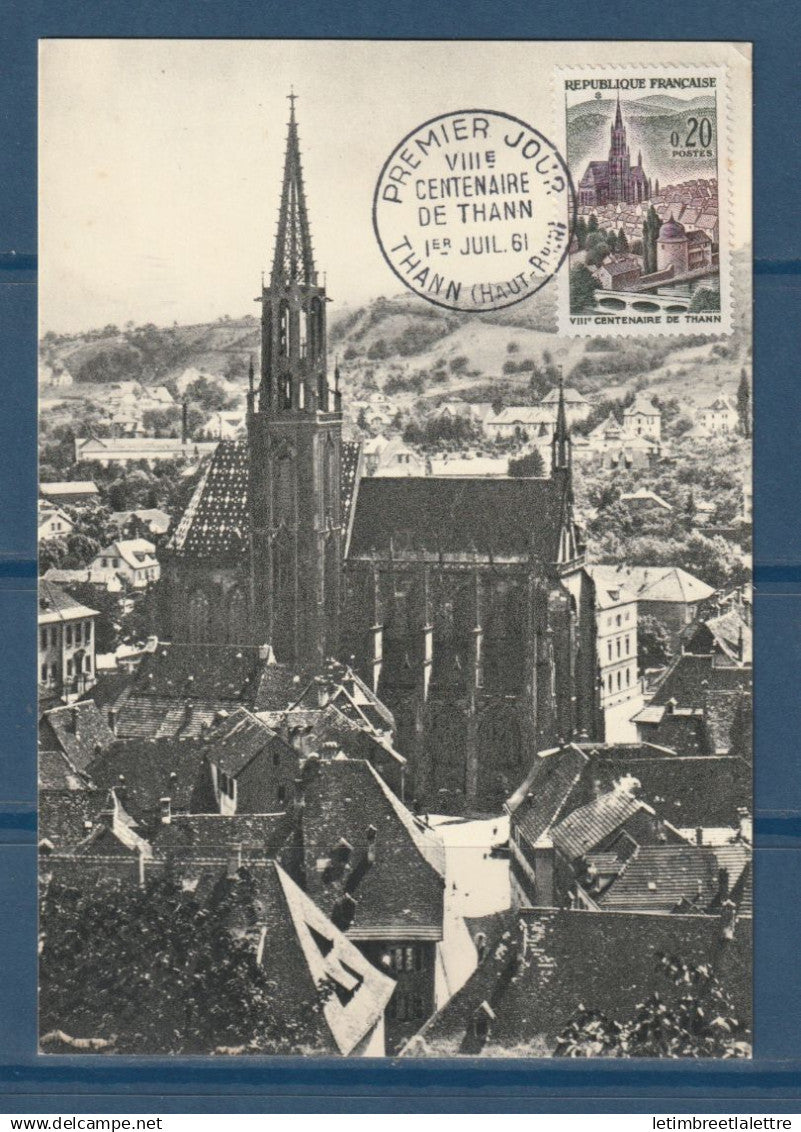 France - carte maximum - premier jour centenaire de Thann - 1961