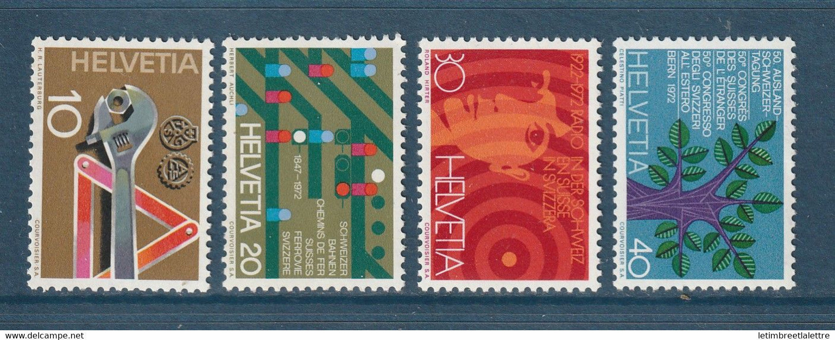 Suisse - YT n° 895 à 898 ** - Neuf sans charnière - 1972