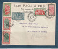Madagascar - Tananarive pour la région de Majunga - sur lettre à entête publicitaire Jean Paoli et Fils - 1937