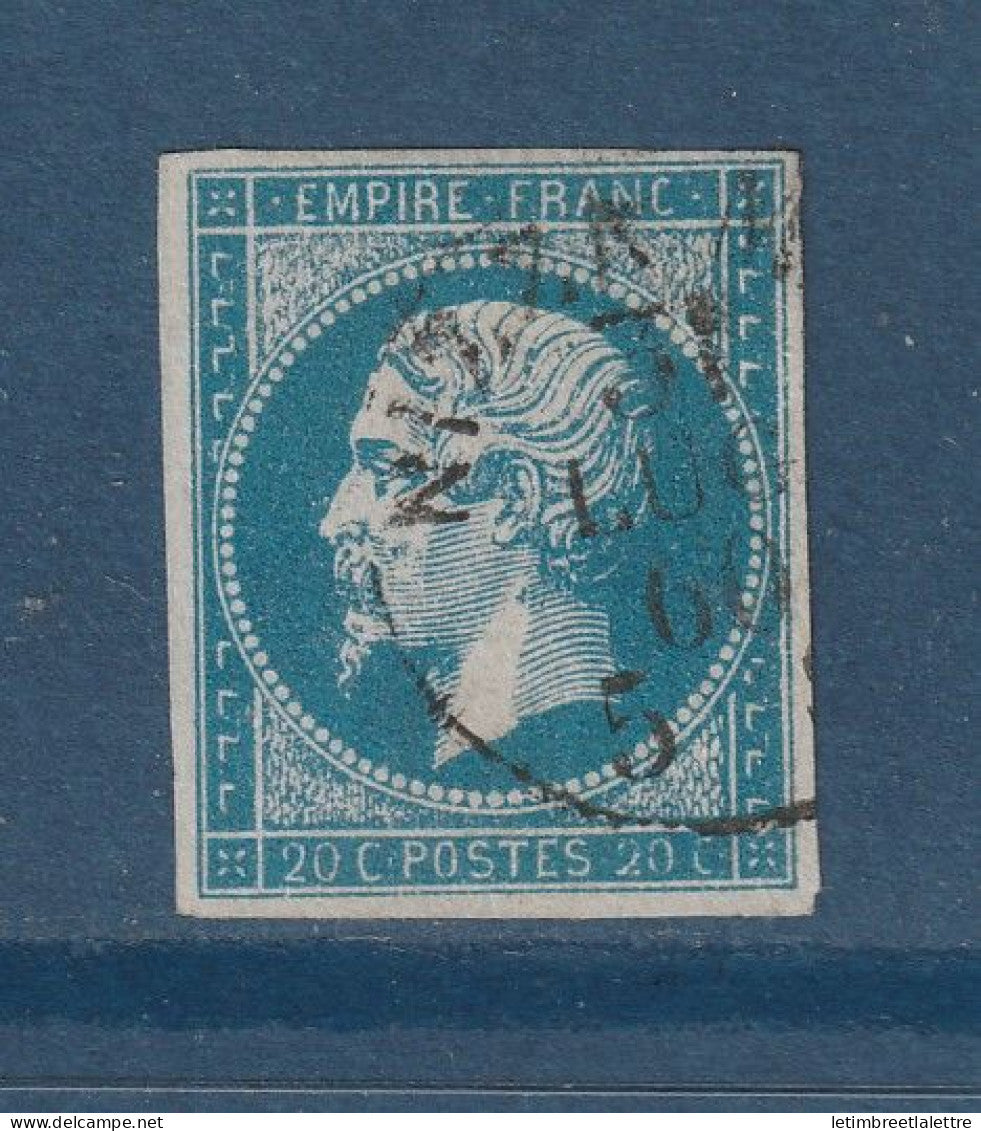 France - YT n° 14 - oblitéré cachet Sardes - 1853