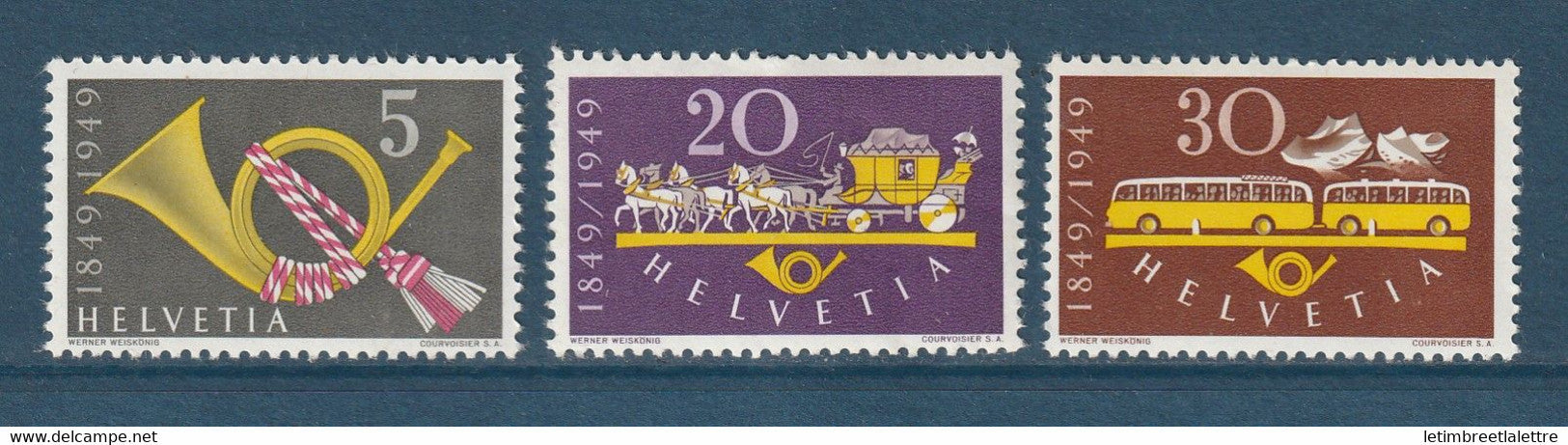 Suisse - YT n° 471 à 473 ** - Neuf sans charnière - 1949