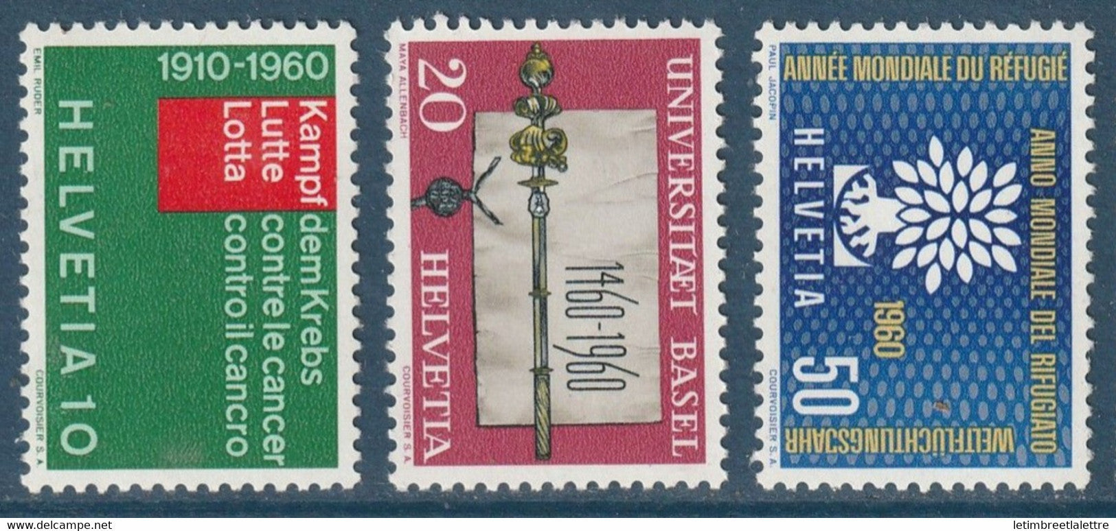 Suisse - YT n° 639 à 641 ** - Neuf sans charnière - 1960