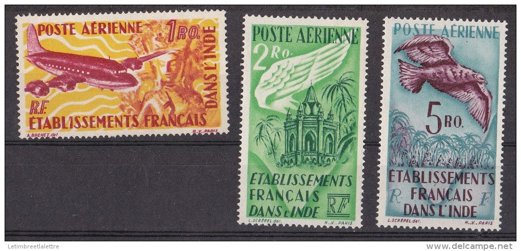 ⭐ Inde - Poste Aérienne - YT n° 18 à 20 ** - Neuf sans charnière - 1949 ⭐