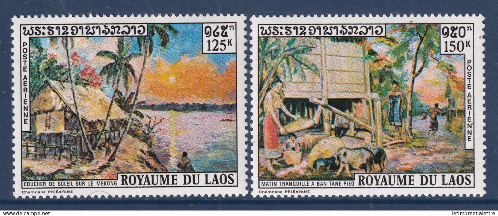 Laos - Poste aérienne - PA YT n° 85 et 86 ** - Neufs sans charnière - Paysage - 1971