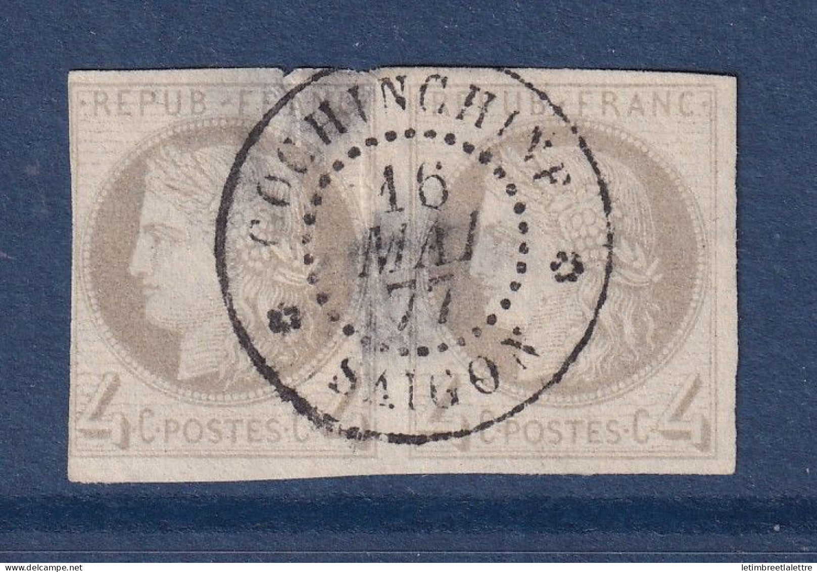 Colonies Générales - YT n° 16 en paire - Oblitéré - Qualité ST - 1872 1877