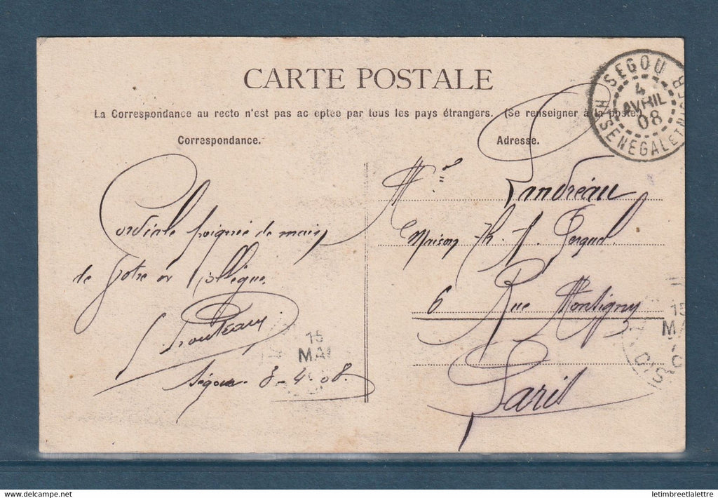 ⭐ Soudan - Sénégal - Ségou - Carte postale - CPA - Bambaras pur sang - 1908 ⭐