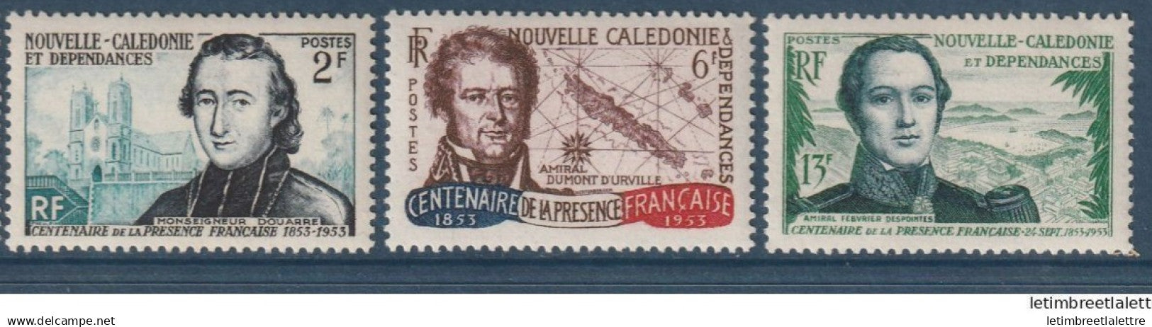 Nouvelle Calédonie - YT n° 281 à 283 ** - Neuf sans charnière - 1953
