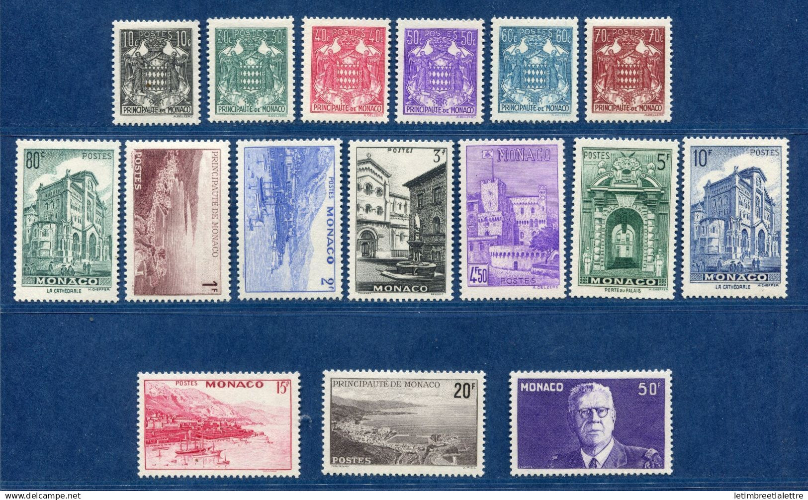 Monaco - YT n° 249 à 264 ** - Neuf sans charnière - 1943