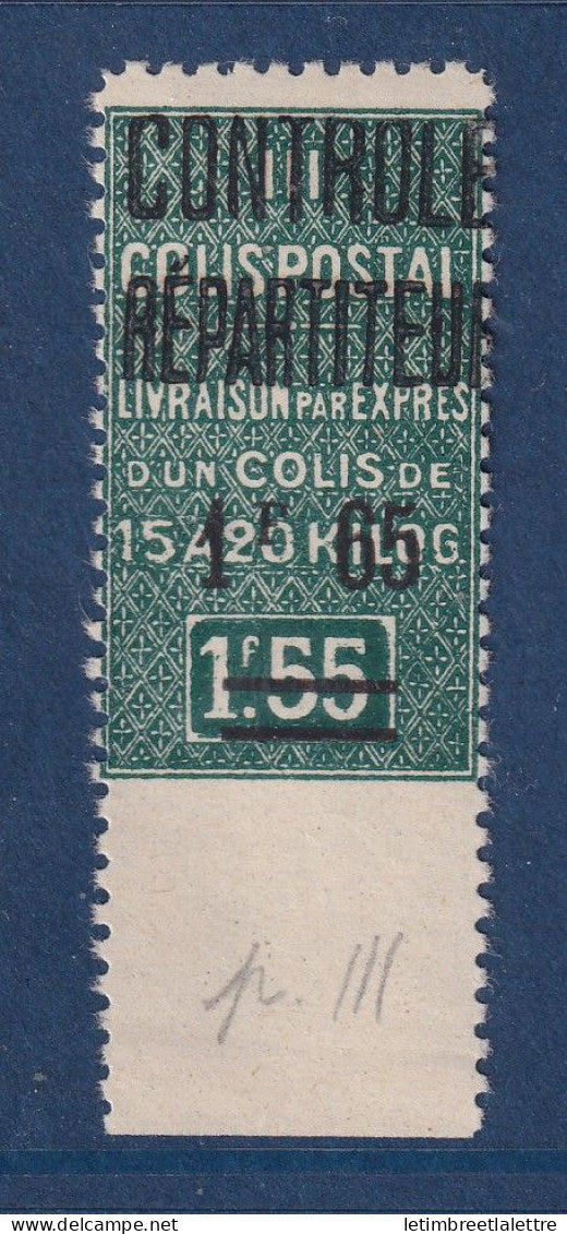 Algérie - Colis Postaux - YT n° 32 ** - Neuf sans charnière - non dentelé sur 1 côté - 1929 1932